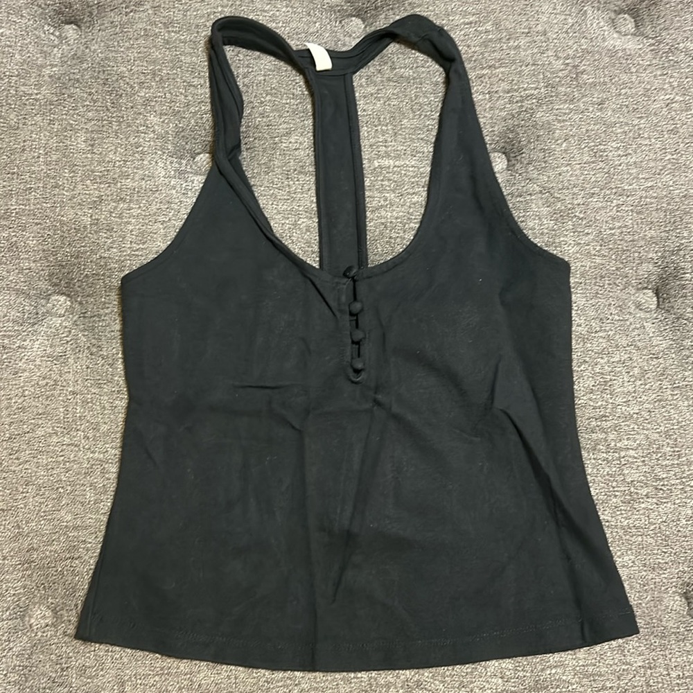 Free people tank top with buttons